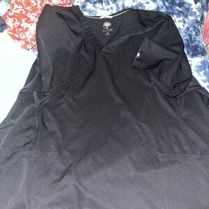 HH works healing hands black scrub top. 4X